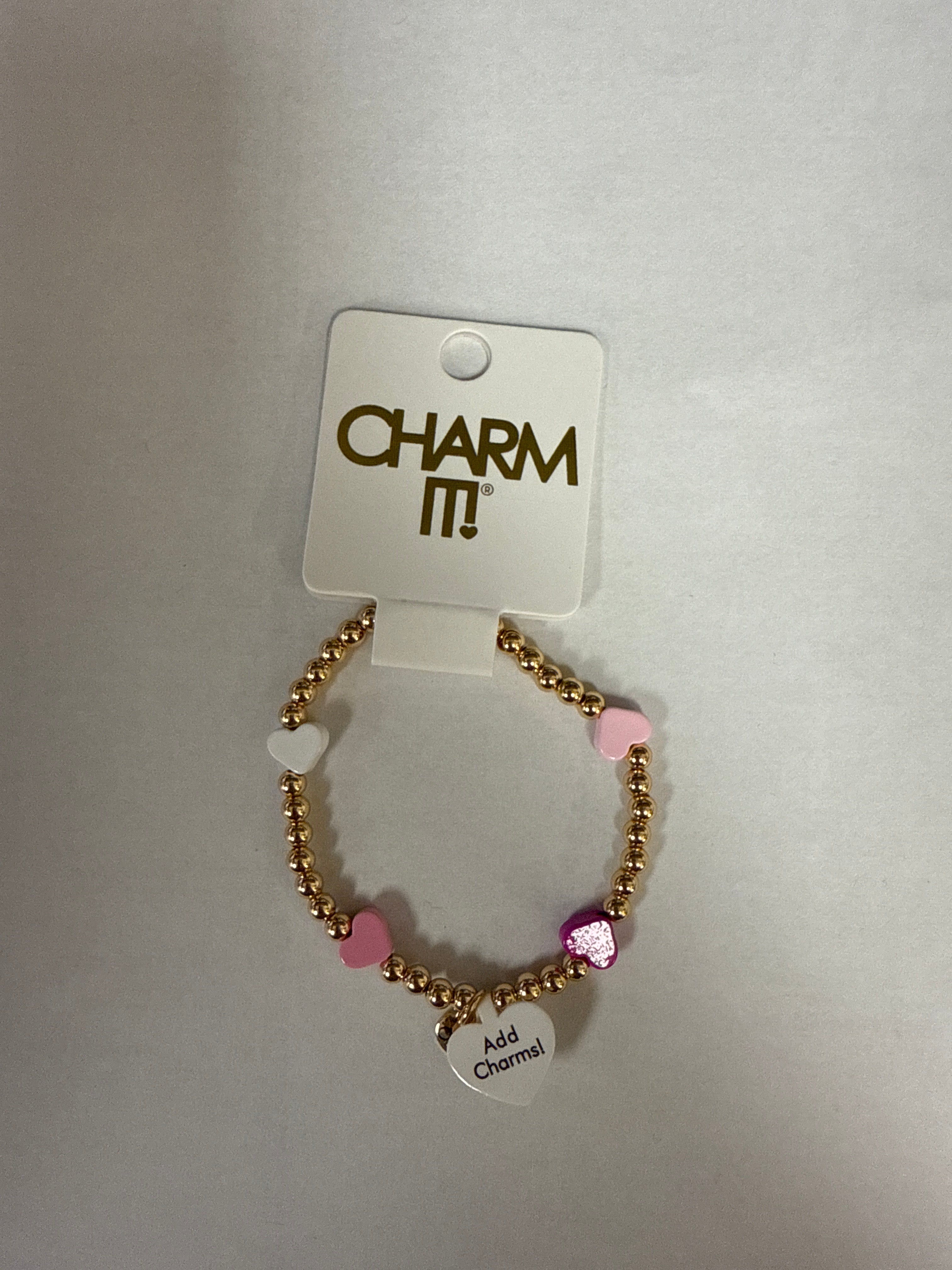 Bracelet Heart Gold Bead Stret
