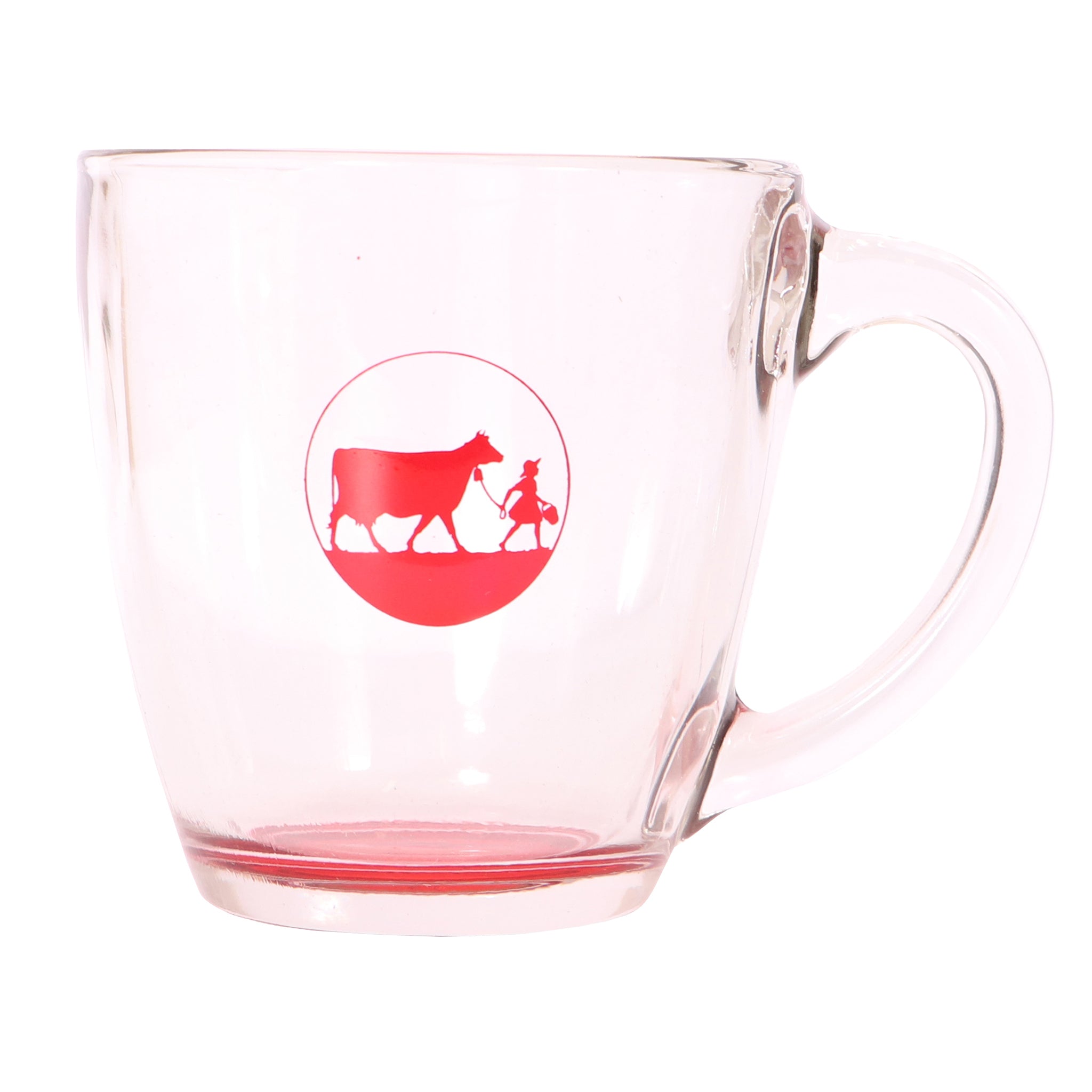 Glass Mug Red Bottom