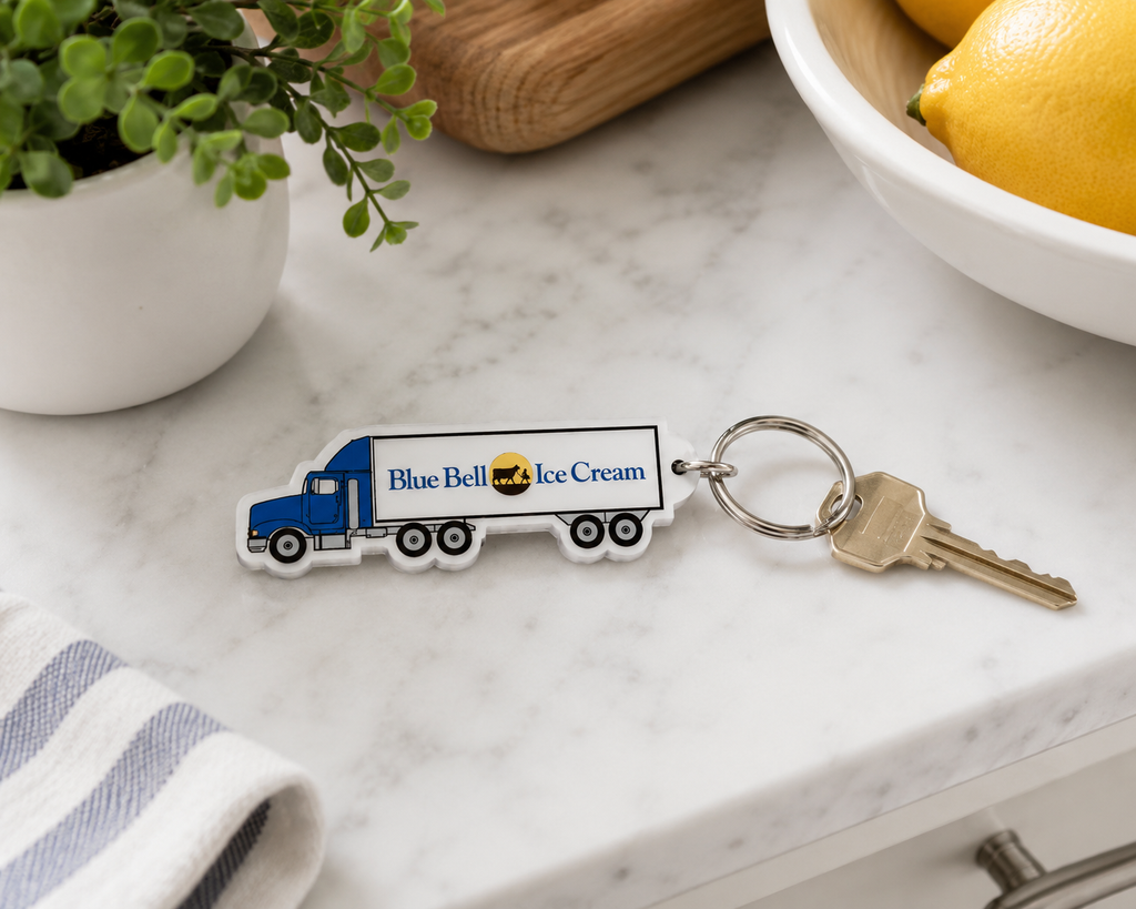 18 Wheeler Acrylic Key Ring