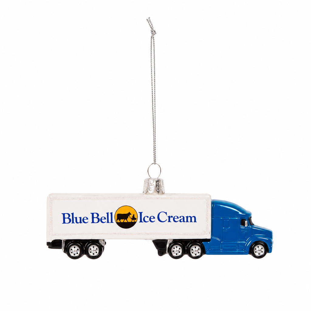 18 Wheeler Glass Ornament