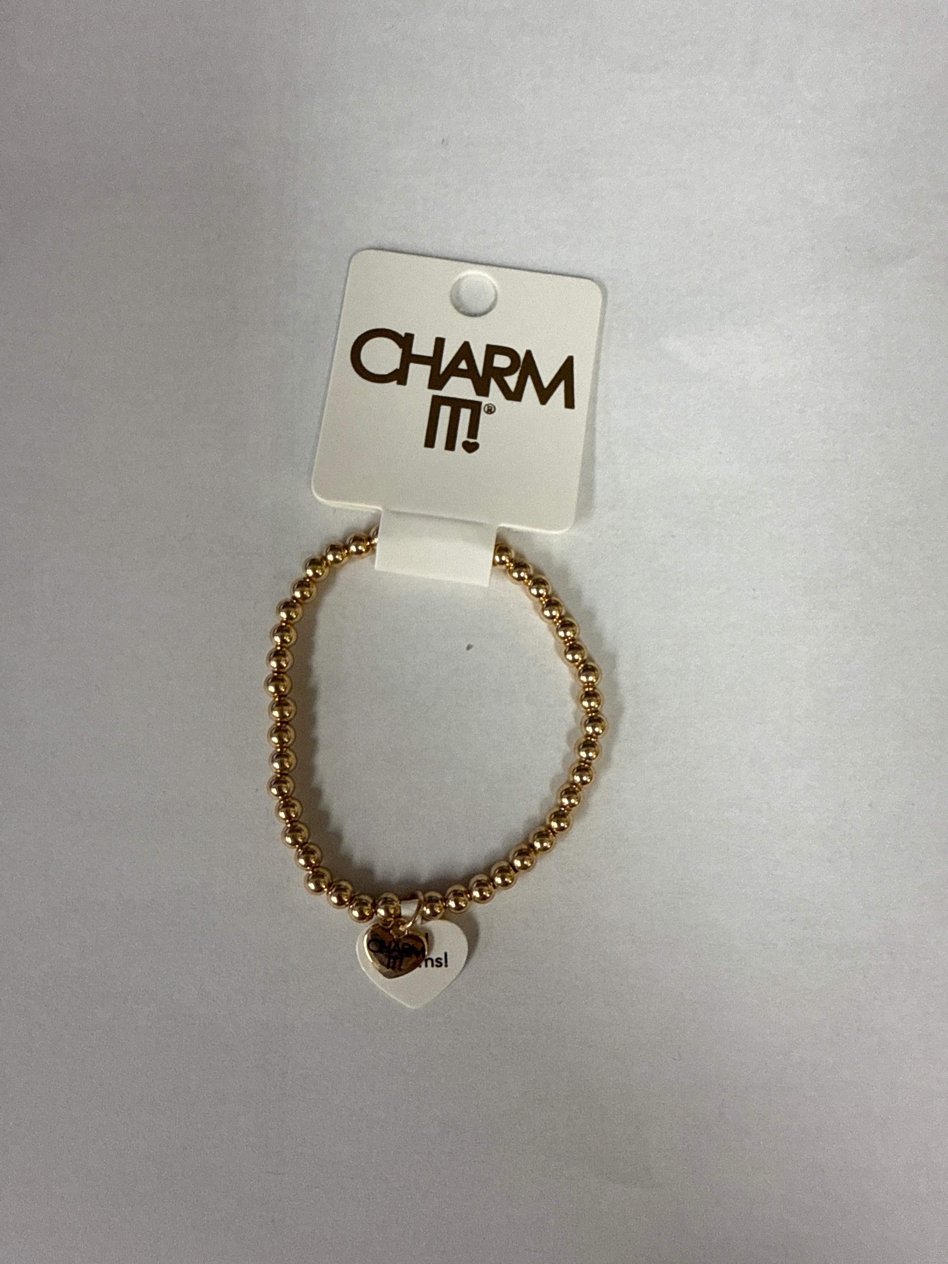 Bracelet Gold Bead Stretch