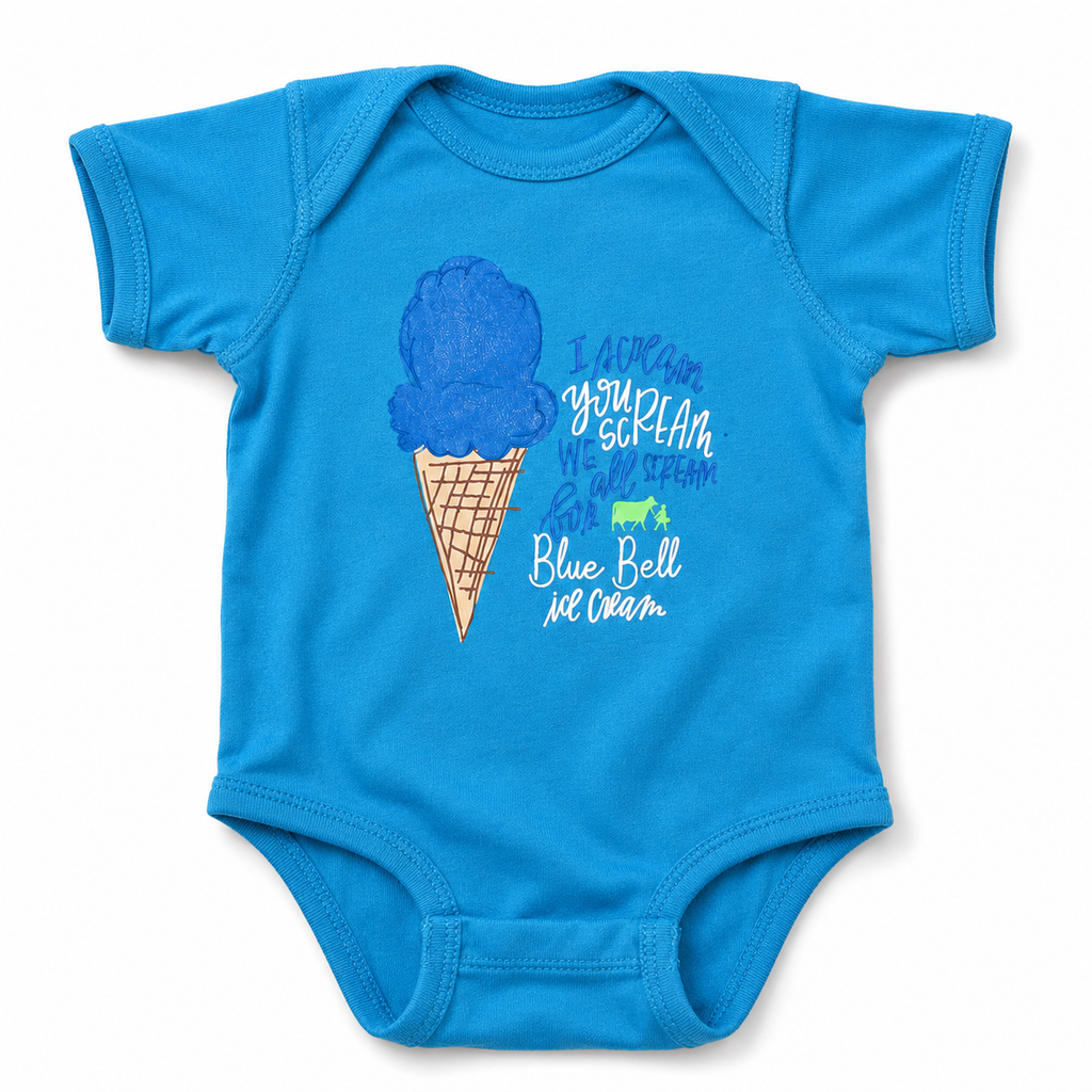 Blue I Scream Onesie
