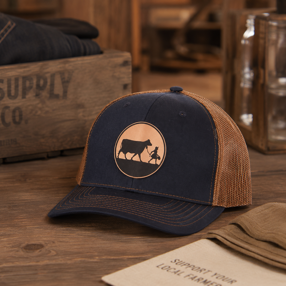 Cap Navy Metallic Patch