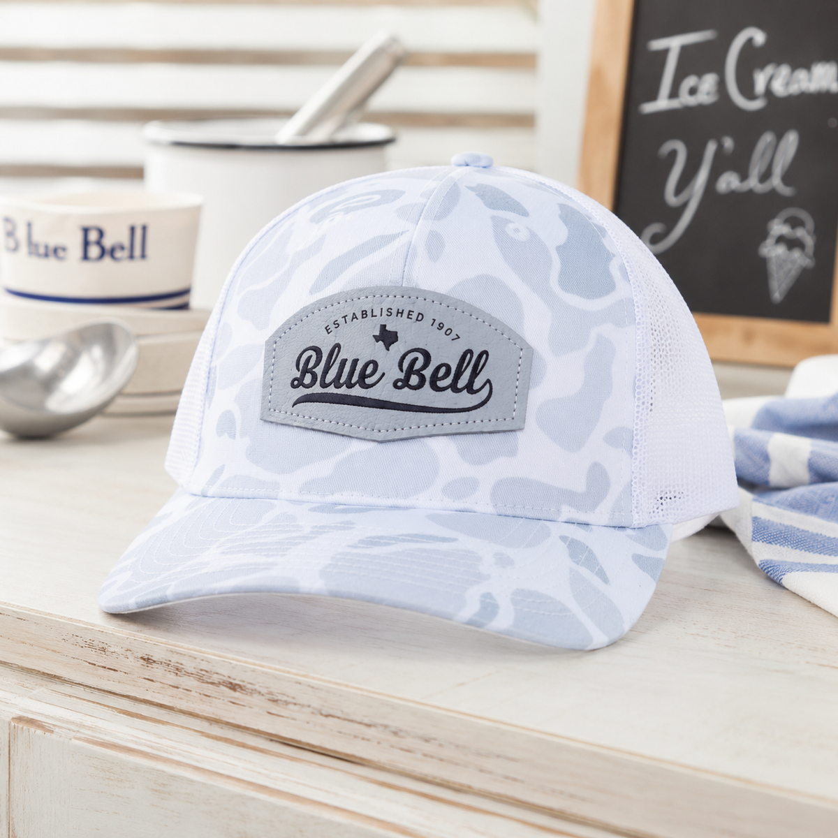 Cap White Duck Camo