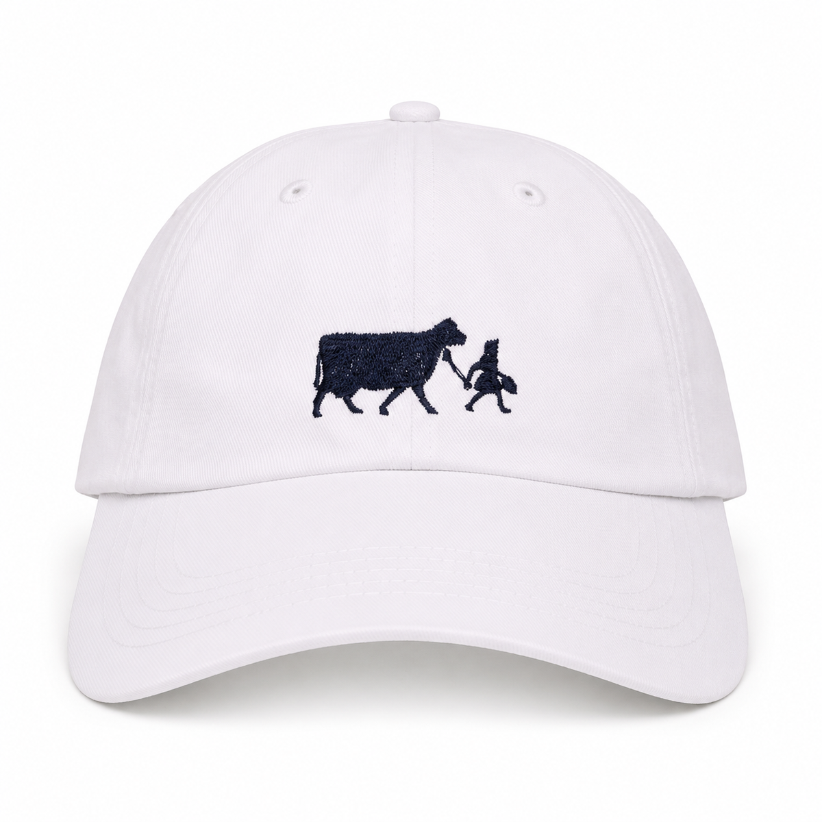 Cap White Navy Logo