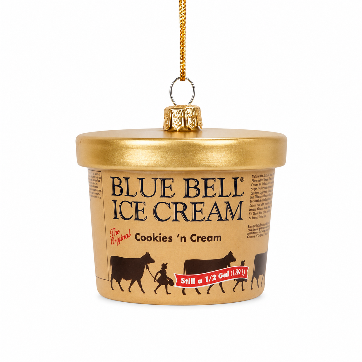 Cookies N Cream Glass Ornament
