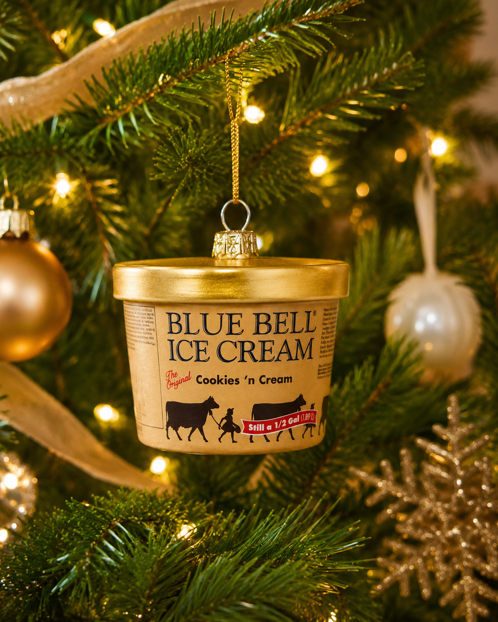 Cookies N Cream Glass Ornament