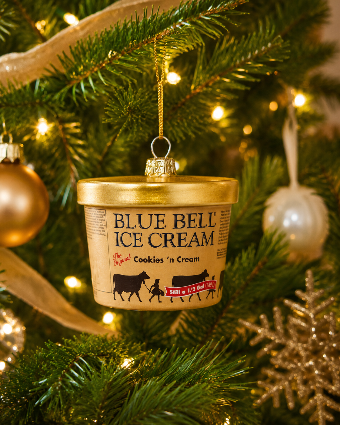 Cookies N Cream Glass Ornament
