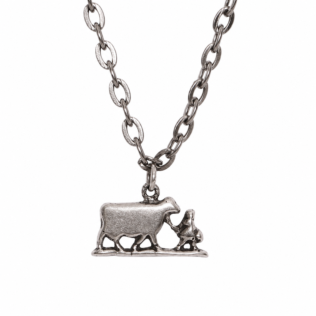 Cow And Girl Charm