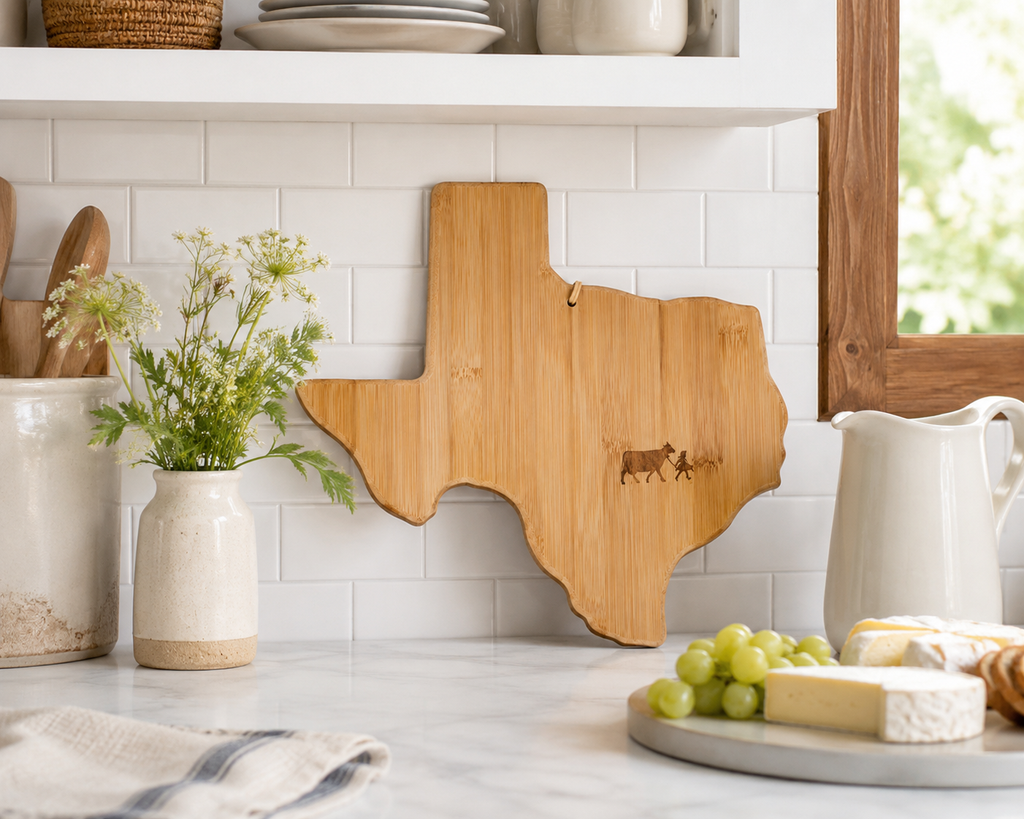Cutting Board Texas w/ Logo