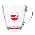 Glass Mug Red Bottom