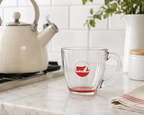 Glass Mug Red Bottom