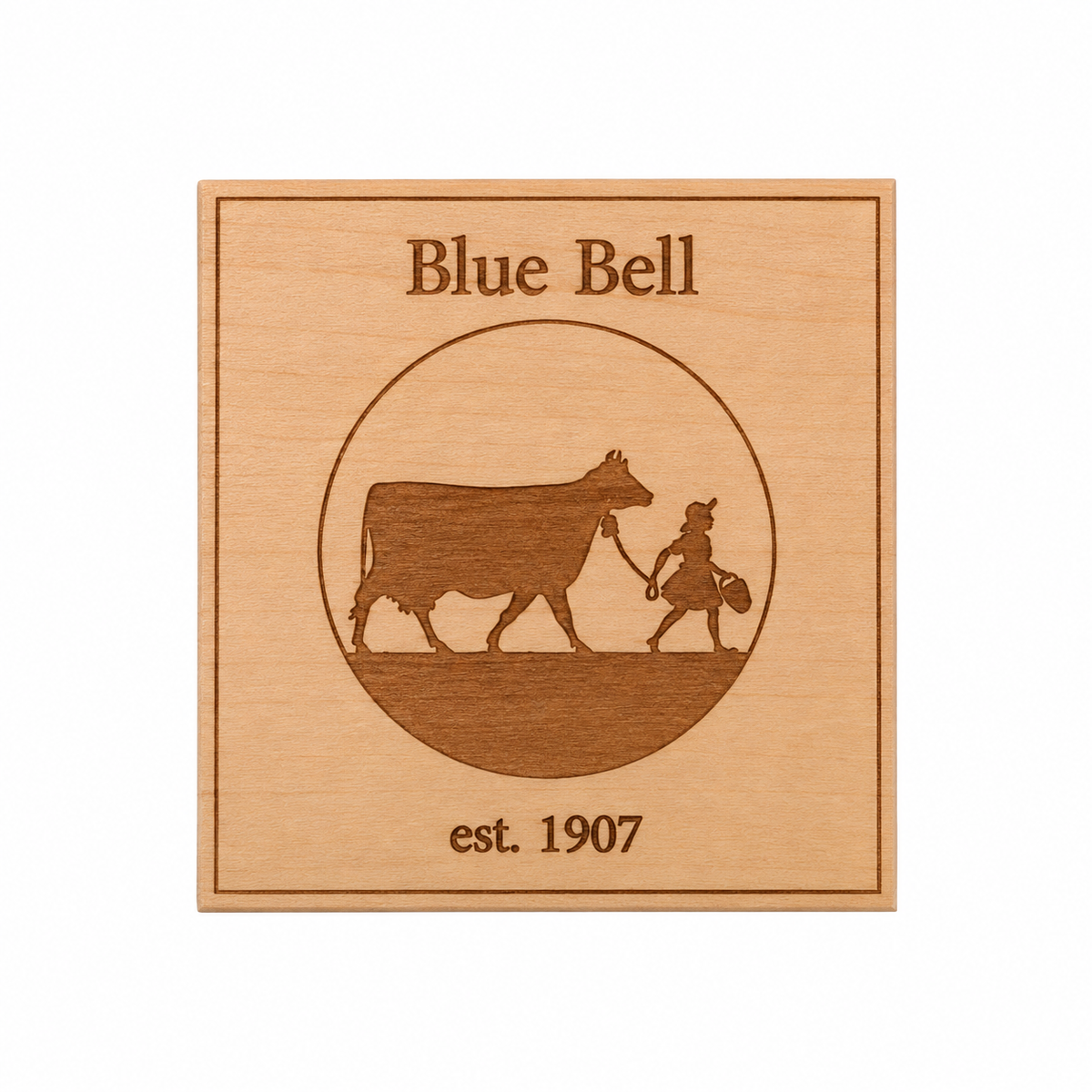 Magnet Wood Blue Bell Square
