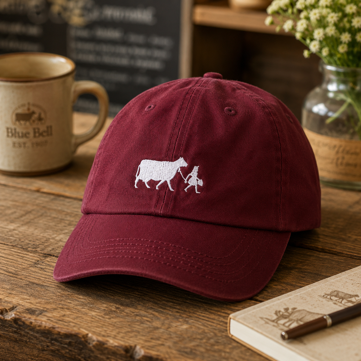 Maroon Cap White Logo