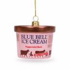 Peppermint Bark Glass Ornament