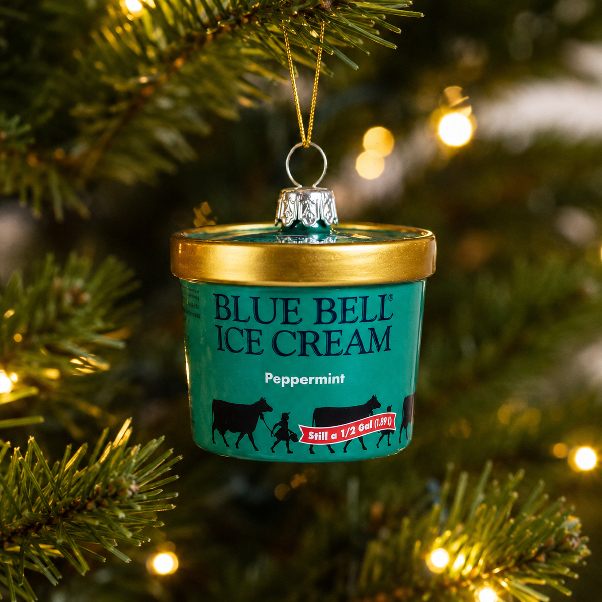 Peppermint Glass Ornament
