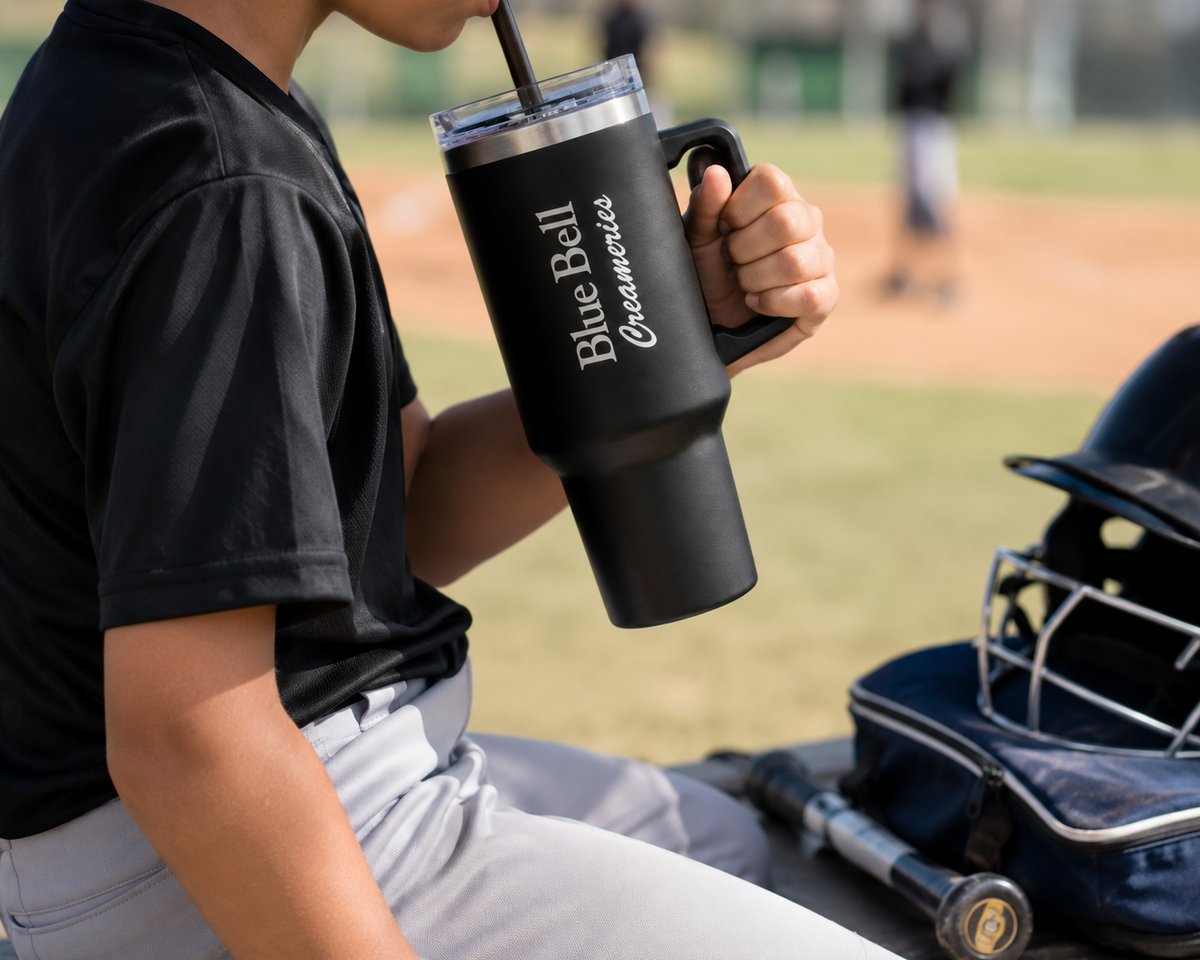Tumbler Black 40oz Blue Bell