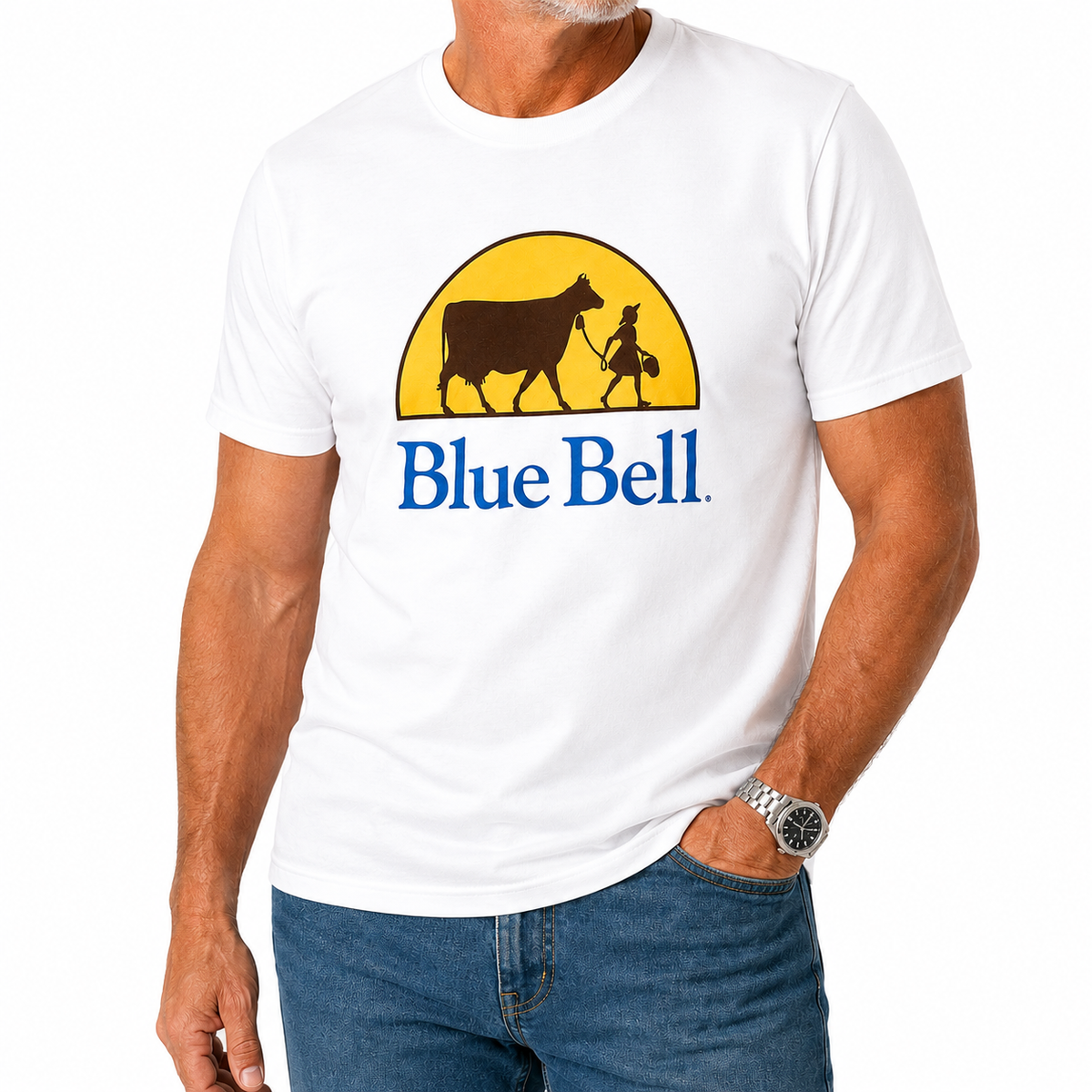 White Half Moon Tee