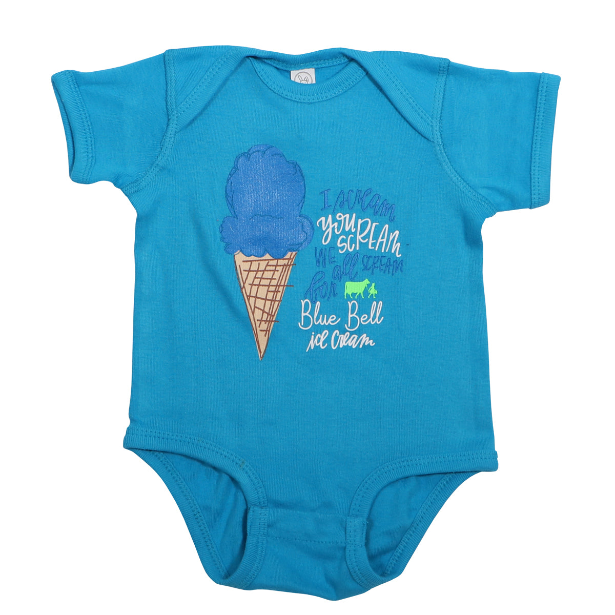 Blue Bell I Scream Blue Onesie